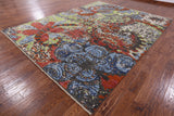 Floral Handmade Wool Area Rug - 8' 11" X 11' 10" - Golden Nile