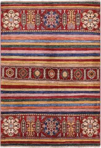 Tribal Khorjin Persian Gabbeh Handmade Area Rug - 4' 2