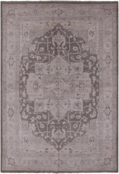 Persian White Wash Handmade Wool Area Rug - 6' 0" X 8' 9" - Golden Nile