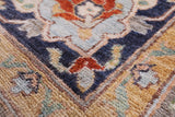 Blue Fine Serapi Handmade Area Rug - 9' 1" X 12' 3" - Golden Nile