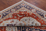 Blue Fine Serapi Handmade Area Rug - 9' 1" X 12' 3" - Golden Nile
