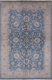 Blue Persian White Wash Area Rug - 6' 1" X 9' 1" - Golden Nile