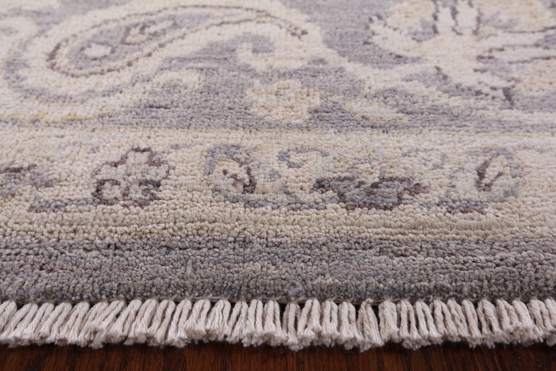 Grey Persian White Wash Wool Area Rug - 5' 10" X 9' 3" - Golden Nile