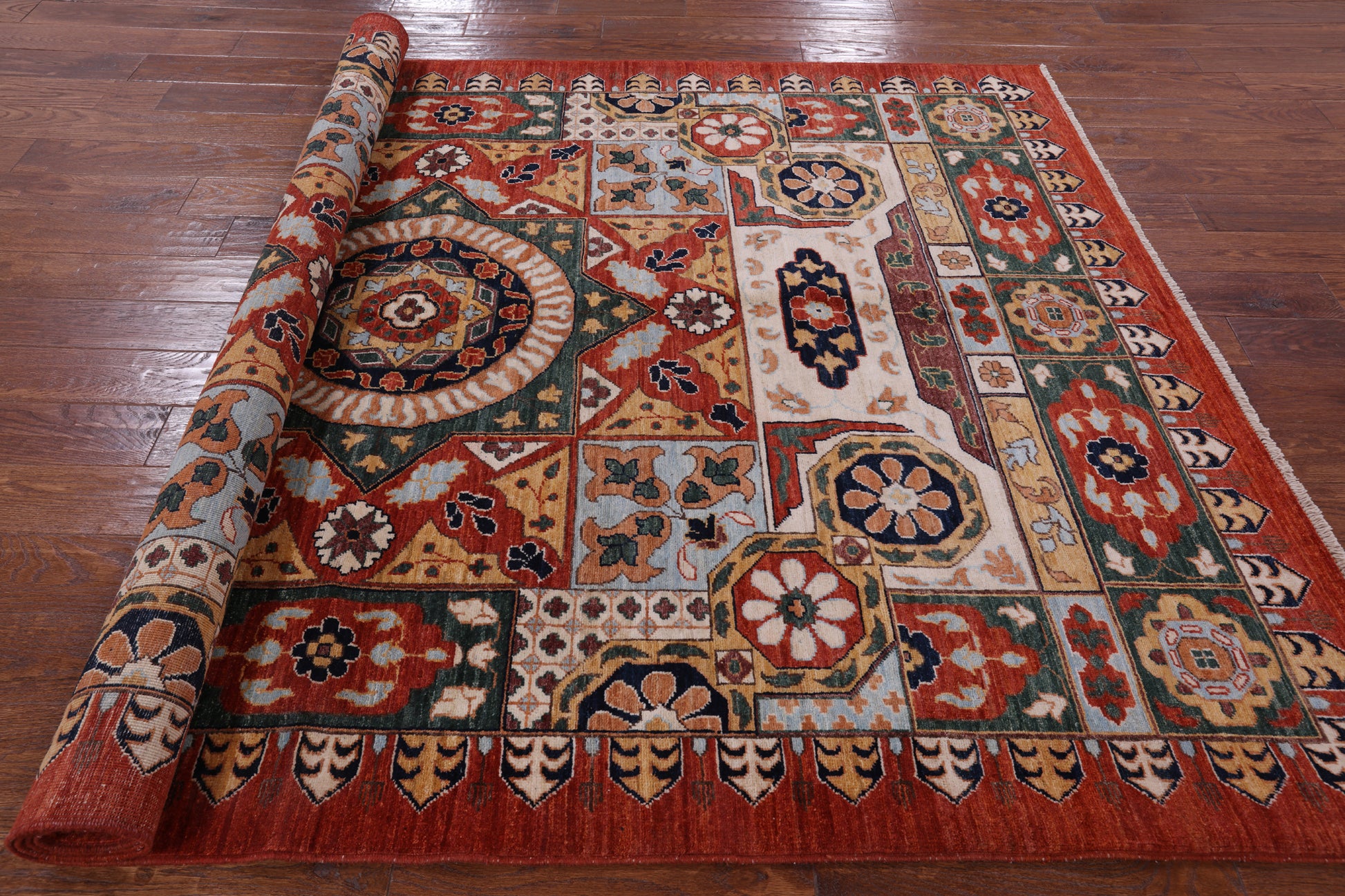 Fine Serapi Handmade Area Rug - 6' 1" X 8' 10" - Golden Nile