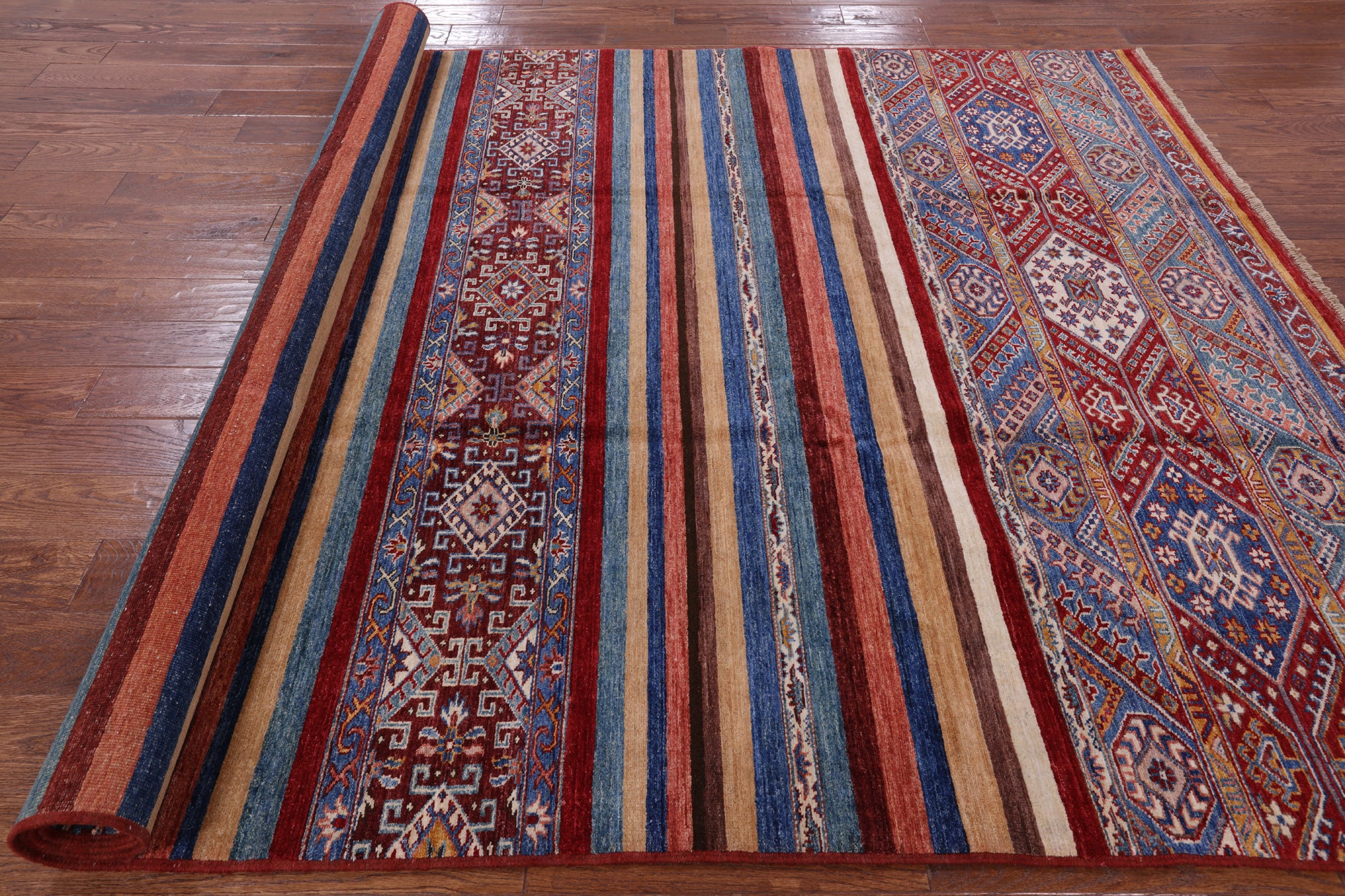 Khorjin Persian Gabbeh Handmade Wool Rug - 6' 11" X 10' 0" - Golden Nile