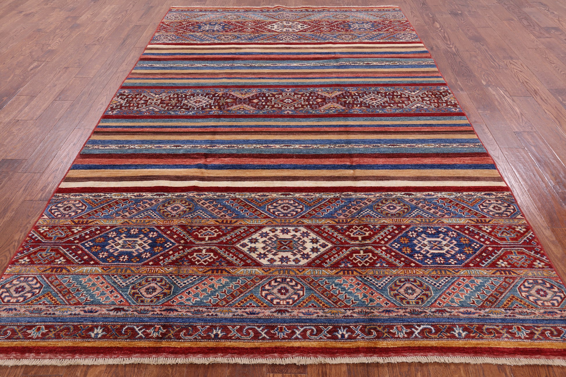Khorjin Persian Gabbeh Handmade Wool Rug - 6' 11" X 10' 0" - Golden Nile