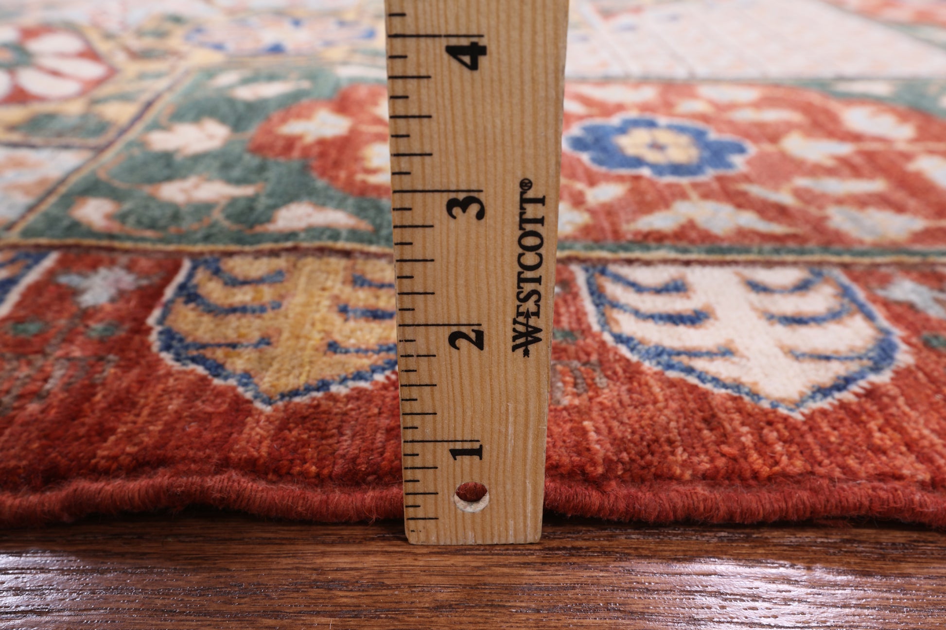Geometric Persian Mamluk Handmade Area Rug - 8' 4" X 9' 11" - Golden Nile