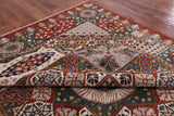 Geometric Persian Mamluk Handmade Area Rug - 8' 4" X 9' 11" - Golden Nile