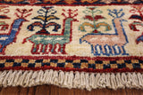 Tribal Persian Gabbeh Hand Knotted Wool Rug - 4' 0" X 5' 8" - Golden Nile