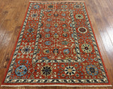 4 X 6 Persian Suzani Handmade Area Rug - Golden Nile