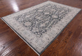 Grey Persian Washed Out Handmade Wool Area Rug - 6' 1" X 8' 11" - Golden Nile