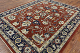 8 x 10 Fine Serapi Hand Knotted Area Rug - Golden Nile