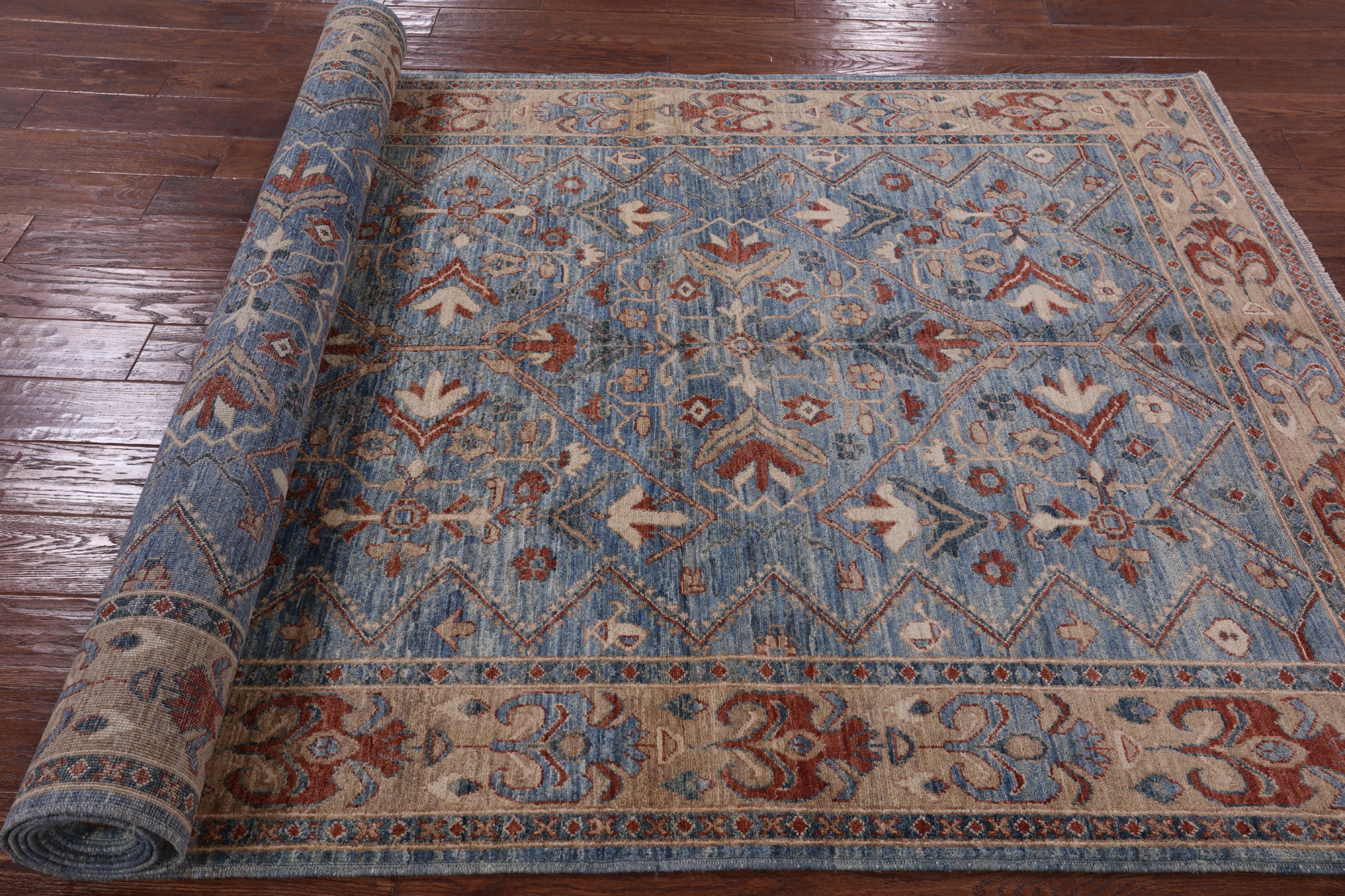 Fine Serapi Hand Knotted Area Rug - 5' 3" X 11' 10" - Golden Nile