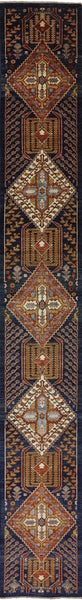 Hand Knotted Fine Serapi Area Rug 3 X 21 - Golden Nile