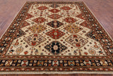 Ivory Fine Serapi Hand Knotted Rug - 8' 5" X 10' 1" - Golden Nile