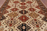 Ivory Fine Serapi Hand Knotted Rug - 8' 5" X 10' 1" - Golden Nile