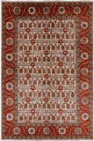 Ivory Fine Serapi Handmade Area Rug - 6' 2" X 9' 2" - Golden Nile