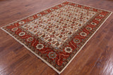 Ivory Fine Serapi Handmade Area Rug - 6' 2" X 9' 2" - Golden Nile