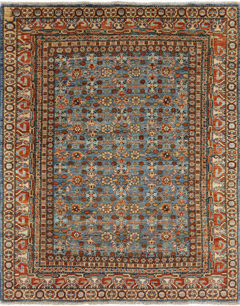 6 X 7 Fine Serapi Oriental Area Rug - Golden Nile