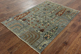 4 X 6 Fine Serapi Oriental Area Rug - Golden Nile