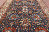 Blue Fine Serapi Hand Knotted Rug - 9' 1" X 12' 2" - Golden Nile