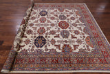 Ivory Super Fine Kazak Handmade Wool Rug - 8' 0" X 10' 0" - Golden Nile