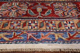 Ivory Super Fine Kazak Handmade Wool Rug - 8' 0" X 10' 0" - Golden Nile