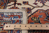 Ivory Super Fine Kazak Handmade Wool Rug - 8' 0" X 10' 0" - Golden Nile
