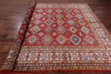 Red Super Kazak Hand Knotted Area Rug - 9' 10" X 13' 3" - Golden Nile