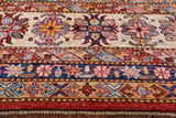 Red Super Kazak Hand Knotted Area Rug - 9' 10" X 13' 3" - Golden Nile