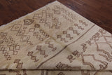 Ivory Tribal Moroccan Hand-Knotted Wool Rug - 8' 3" X 9' 8" - Golden Nile