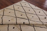 Ivory Tribal Moroccan Hand Knotted Area Rug - 8' 3" X 10' 0" - Golden Nile