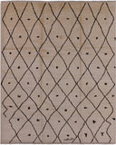 Ivory Tribal Moroccan Hand Knotted Area Rug - 8' 3" X 10' 0" - Golden Nile