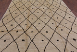 Ivory Tribal Moroccan Hand Knotted Area Rug - 8' 3" X 10' 0" - Golden Nile