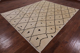 Ivory Tribal Moroccan Hand Knotted Area Rug - 8' 3" X 10' 0" - Golden Nile
