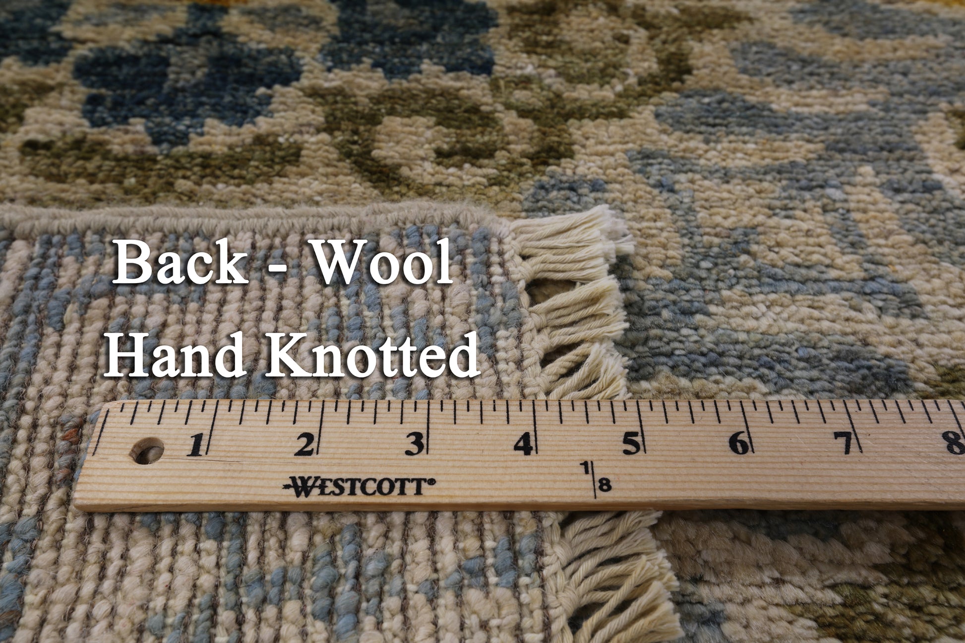 Ikat Hand Knotted Wool Area Rug - 7' 10" X 10' 1" - Golden Nile