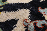 Ivory William Morris Hand Knotted Wool Area Rug - 9' 10" X 13' 3" - Golden Nile
