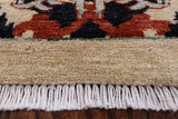 Ivory William Morris Hand Knotted Wool Area Rug - 9' 10" X 13' 3" - Golden Nile