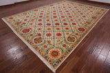 William Morris Hand Knotted Wool Area Rug - 9' 10" X 13' 9" - Golden Nile