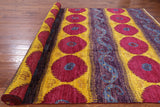 Ikat Handmade Wool Rug - 8' 1" X 14' 3" - Golden Nile