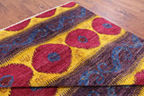 Ikat Handmade Wool Rug - 8' 1" X 14' 3" - Golden Nile