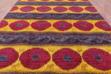 Ikat Handmade Wool Rug - 8' 1" X 14' 3" - Golden Nile