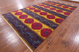 Ikat Handmade Wool Rug - 8' 1" X 14' 3" - Golden Nile