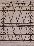 Ivory Moroccan Hand Knotted Area Rug - 7' 10" X 10' 1" - Golden Nile