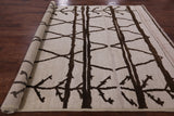 Ivory Moroccan Hand Knotted Area Rug - 7' 10" X 10' 1" - Golden Nile