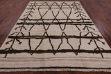Ivory Moroccan Hand Knotted Area Rug - 7' 10" X 10' 1" - Golden Nile