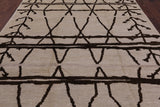 Ivory Moroccan Hand Knotted Area Rug - 7' 10" X 10' 1" - Golden Nile