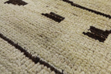 Ivory Tribal Moroccan Handmade Wool Area Rug - 8' 4" X 9' 9" - Golden Nile