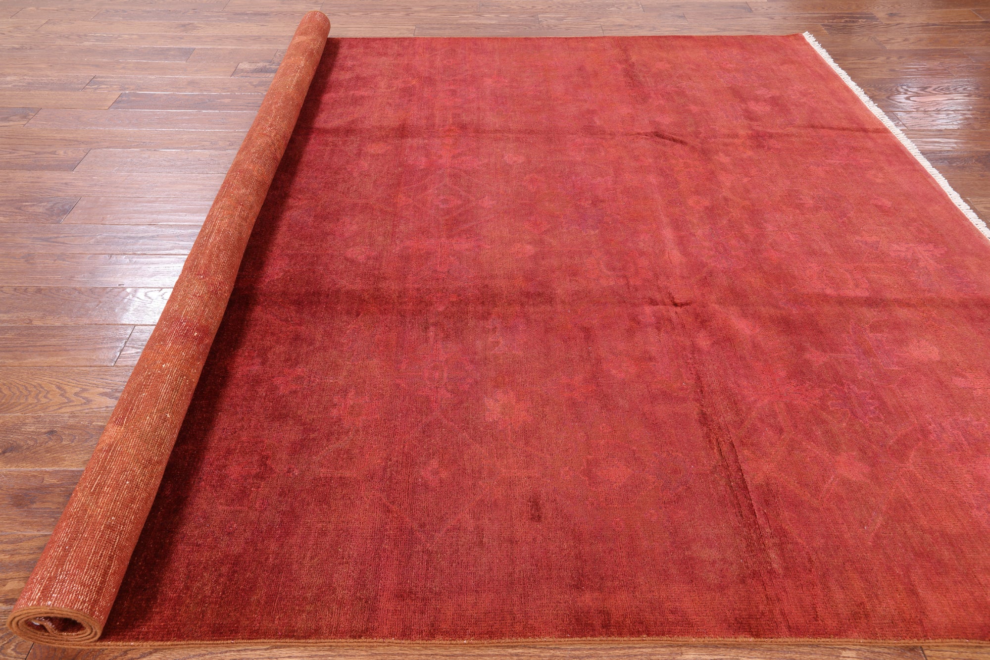 Full Pile Overdyed Handmade Wool Area Rug - 7' 9" X 9' 6" - Golden Nile