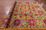 William Morris Handmade Wool Area Rug - 8' 3" X 10' 6'' - Golden Nile